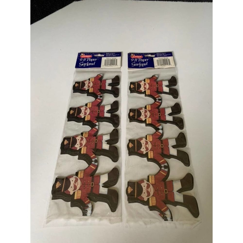 Vintage JoyBrite 9 Ft Toy Soldier Garland Christmas Ephemera Nos 2 Packages B.